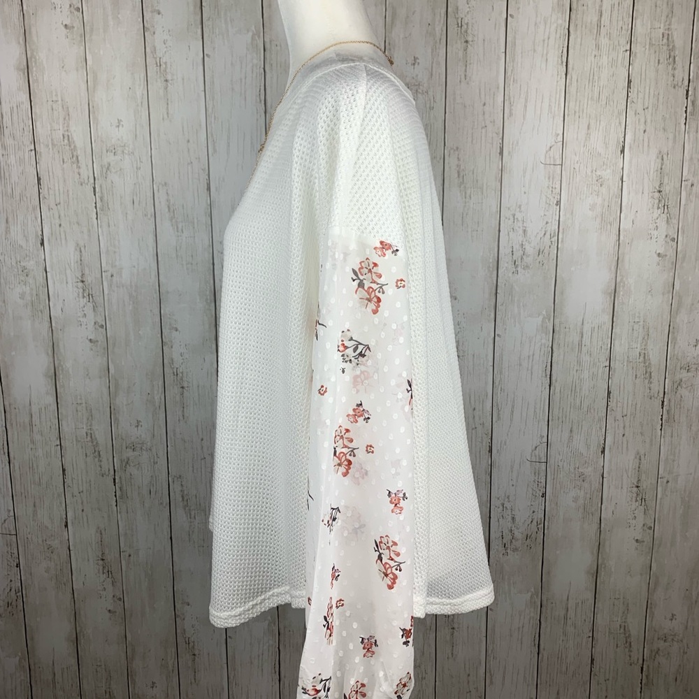 🔥BOHO BLOSSOM🔥Contrast Swiss Dot Knit Top S/M/L/XL NWT - Picture 4 of 6